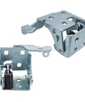 Premium Heavy Duty Chrome Front Lower Door Hinge Pair For Cadillac Escalade 2007 To 2014 view showing spring mechanism and steel construction.
