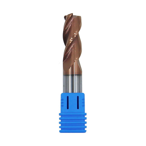 1/2 Inch Solid Carbide Corner Radius End Mill for Aluminum with 37 Degree Helix and 0.060 Inch Corner Radius, Three Flutes, ZRN Coated