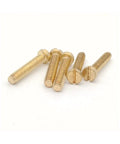 Premium Solid Brass Slotted Cheese Head Machine Screws DIN84 Standard, M2 to M6 size, ideal for electronics and DIY builds.