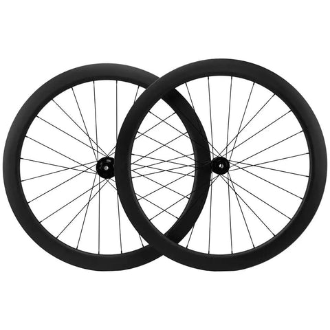 Carbon Disc Wheelset 50C-25 Clincher Road Wheels UD Matte Finish Six Bolt 12x100 Front And 135QR Rear