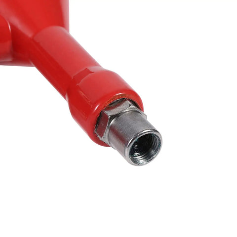 Close-up of nozzle on One Hand Grip Grease Gun With Pneumatic Air Pump And Extension Set For Home Shop And Outdoor Use