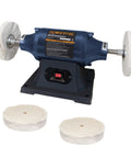 6 Inch Bench Buffer Polisher For Jewelry And Metalwork, Dual End Buffers, Includes 4 Piece 80 Ply Thick Buffing Wheels
