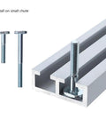 Extended 160mm Double Feather Boards Deliver Rock Solid Grip For Table Saw Router Band Saw T Slot Miter Track showing aluminum rail and bolts.