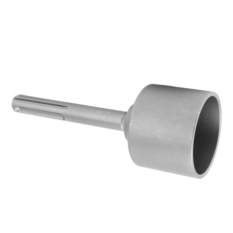 Beefy T Post Driver Hammer Attachment For Electric Drills, Steel 20cm Long, 65mm Post Fit, easy install, side view