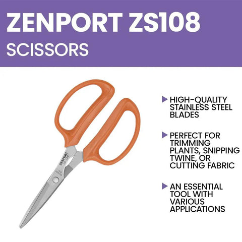 Smooth Snipping All Purpose Scissors 7 Inch 3 Pack Precision Ground Steel Blades Ergonomic Grips shown with orange handles.
