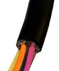 Pendant Power Cable With Internal Strain Relief PVC Jacket 7 Conductor 16 AWG 25 Foot Length Black For Indoor Outdoor Use