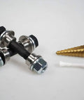 Beefed Up Toe Link Support Kit TLS For X3 UTV Five Eighths Inch Steel Spacer System Strengthens Rear Hub Prevents And Repairs Damage Replaces Soft Factory Aluminum Mount Includes All Necessary Hardware ZRP. steel spacers and hardware kit