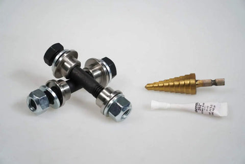 Beefed Up Toe Link Support Kit TLS For X3 UTV Five Eighths Inch Steel Spacer System Strengthens Rear Hub Prevents And Repairs Damage Replaces Soft Factory Aluminum Mount Includes All Necessary Hardware ZRP. steel spacers and hardware kit