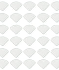 Silicone Corner Guards for Furniture, 36 Pack Baby Safe Edge Bumpers with Strong Adhesive, White Edge Protectors arranged in rows