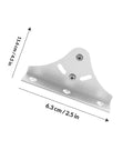 Heavy Duty Aluminum Alloy Shelf Brackets With Adjustable Mounting Clips For Floating Shelves In Silver, dimensions 11.6 cm by 6.3 cm