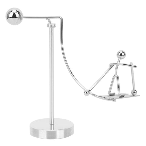 Dope Newton Pendulum Desk Decor With Surfing Or Skiing Little Man Figurines, Smooth Movement Educational Science Toy For Office