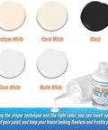 Antique White Porcelain Touch Up Kit For Sinks And Appliances, High Gloss Repair Paint samples with brush applicator bottle