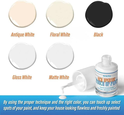 Antique White Porcelain Touch Up Kit For Sinks And Appliances, High Gloss Repair Paint samples with brush applicator bottle