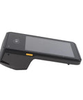 Side view of NFC Barcode Scanner with 5.0 Inch Touchscreen, 5G WiFi And 4G LTE, Handheld POS device for cafes and food trucks.