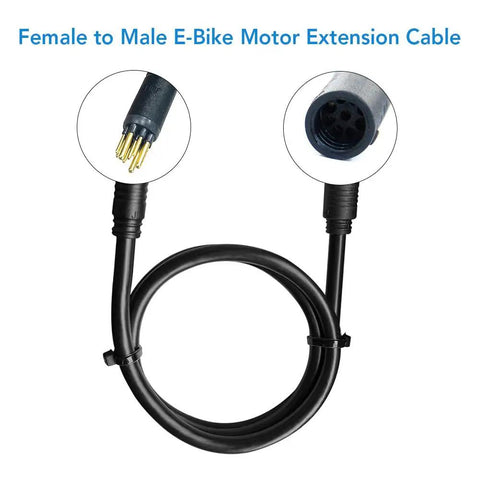 E Bike Motor Extension Cable 9 Pin Waterproof Female To Male Connector For Wheel Motors, Plug And Play Easy Install Arrow Labeled Wiring Kit, Compatible With Mountain And Road E Bikes, Heavy Duty Weatherproof Extension Cord