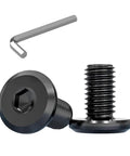 Straight Up Heavy Duty M6 X 12Mm Flat Head Hex Socket Cap Screws Black Oxide Alloy Steel Fasteners With Hex Key close-up view