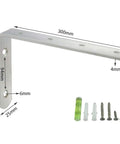Heavy Duty L Shaped Corner Brackets With Included Fasteners For Floating Wall Shelving Storage Set Of Two Stainless Steel Support Angles dimensions and screws