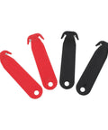 4 Pack Retractable Blade Box Cutters With Stainless Steel Safety Blades Double Edged Utility Knives For Cutting Paper Film And Packages Lightweight Portable And Easy To Carry In Black And White, red and black set