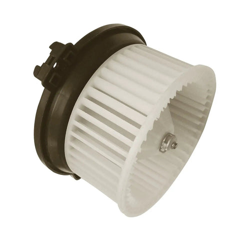 Heavy Duty Blower Motor Assembly For Honda Accord 94 Through 97 And Civic 96 Through 00 close-up showing white plastic and black housing.