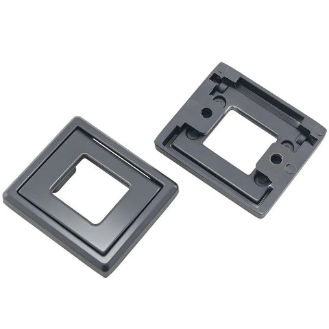 Sleek Square Hollow Drawer Pull Handles Set In Black Recessed Flat Knob With 32mm Center Hole Zinc Alloy Hidden Flip Door Hardware