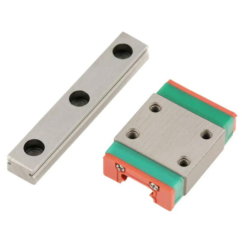 Miniature Linear Slider LWL7B Metal Linear Motion Rail 7mm Wide With 40mm Slide Block, precision components on a white background
