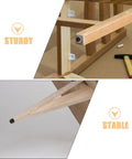 Grippy Rubber Feet Pads For Furniture And Cutting Boards, non slip bumpers installed on wooden furniture legs with tools nearby.
