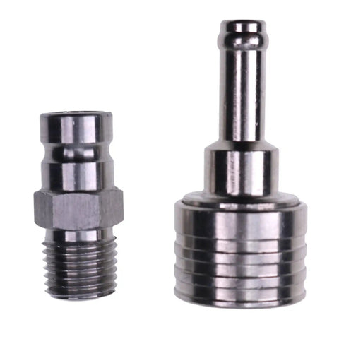 Outboard Fuel Tank Connector And Plug Kit Five Sixteenths Inch Brass Fittings Female And Male Durable Plated Gas Line Adapters