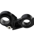 Black Aluminum Derailleur Hanger With Bolts KP419 K33049 M12x1 For Cannondale Slate Synapse Topstone, close-up view.