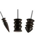 Three Piece Leather Burnisher Bits Set For Rotary Tools With Three Styles Edge Burnishers Pro Grade Including Pointed Tips And Polished Ebony Heads