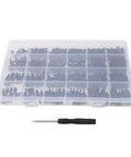 360 Piece Nylon Hex Standoff Spacer Kit M2 M2.5 M3 Black Insulated Nylon Spacers With Male Female Ends And Screw Nuts Includes Plastic Storage Box For PCB Mounting And Electronics Assembly, organized in clear case