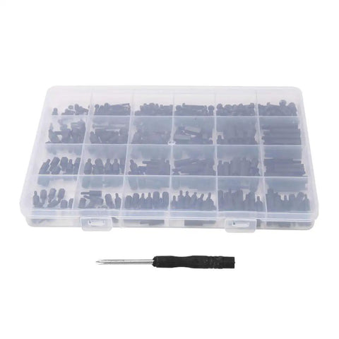 Nylon Standoff Screw Kit With Male And Female Spacers M2 To M3, Steel Hex Standoffs, Insulated And Nonconductive PCB Mounting Gear For Electronics, Rust Resistant, Easy To Clean, Keeps Projects Neat And Safe. plastic organizer box with assorted nylon standoffs