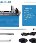 XIVUIFOI Fully Automatic Heat Shrink Tube Cutter With Smart Micro Computer Control showing product accessories and tools in the product list.