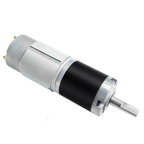 Beefy 100 kg cm High Torque Planetary Gear Motor for DC 12V and 24V Systems, 8mm Shaft, 296 RPM, compact design