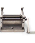 Front view of DIY Manual Plate Rolling Machine Handy Mini Bending Tool for soft metal sheets, ideal for ship models, stainless steel.