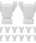 30 Piece ABS Machine Screw Assortment Kit With Thickened Screws And Enhanced Threads For Greenhouse And Garden Projects Tough Fasteners That Prevent Accidental Reversal Ideal For Greenhouse Vents Shelving And DIY Mounting, white ABS screws
