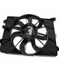 Heavy Duty Radiator Cooling Fan Assembly For Chevrolet Bolt EV 2017 To 2020 top view showing dual ball bearing motor and fan blades.