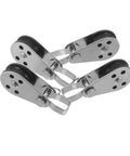 Beefy Stainless Steel Bearing Pulley Blocks 4 Pack With Swivel Heavy Duty Marine Pulleys For Kayaks Sailboats And Rope Systems Built To Last