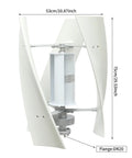 Plug-and-Play Vertical Axis Wind Turbine 100W With Permanent Magnet Generator And Intelligent Controller, Low Noise Helical Windmill