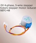 12V 4 Phase Stepper Motor For DIY Projects, ULN2003 Ready With 5 Wire Harness, Switchable 2 Phase Mode, High Torque And Smooth Motion