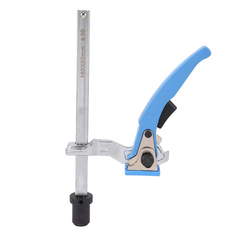 Steel Ratchet Style Bench Dogs And Clamps For 3/4 Inch Dog Holes Heavy Duty Woodworking Hold Downs with blue handle