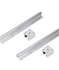 Heavy Duty Linear Rail Guide Kit With Steel Motion Shaft And Slide Block For CNC Robotics, 300mm Length, 2 Pack, Pro Grade, High Precision, Low Noise, Durable, Smooth Linear Motion For Automation Projects. Two 300mm steel rails with slide blocks