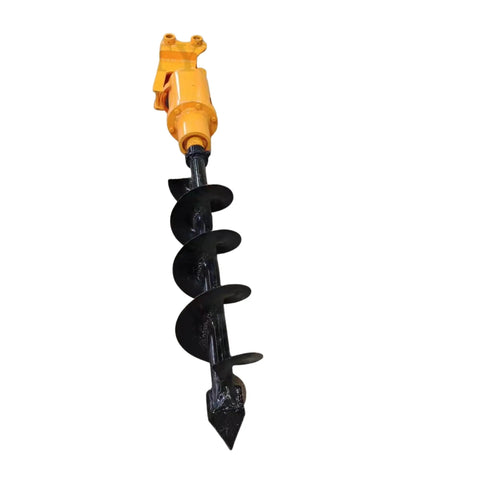 Beefy Heavy Duty 200mm Hydraulic Earth Auger Attachment For 2 To 3.5 Ton Mini Excavators, Ideal Post Hole Digger For Fence Posts