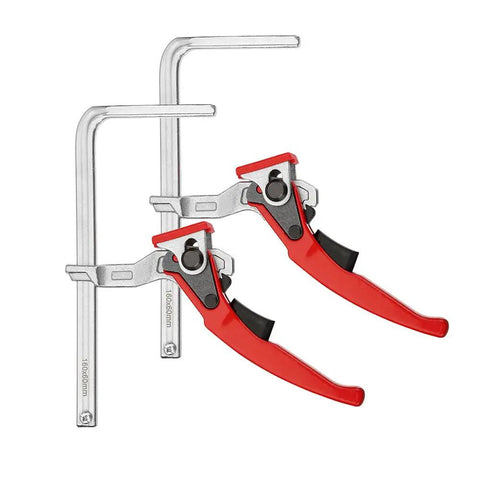 2 Pack Quick Ratchet Track Saw Guide Rail Clamp MFT Clamp With 220kg Clamping Force, Fits All Rails Including Festool And Wen