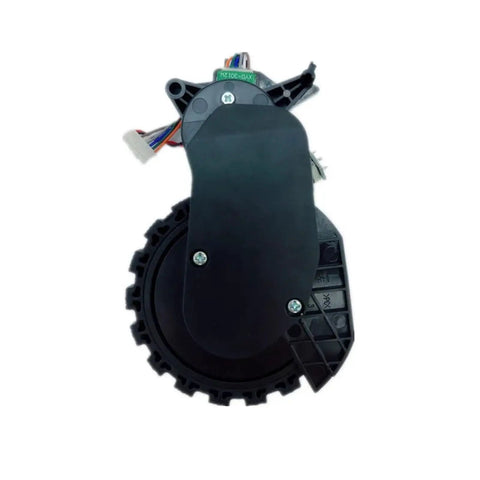 Left Wheel Replacement For Self Cleaning Vacuum Mop Robot 1S L10S B101CN detailed view with rubber tread and mount components