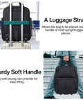 Hanke 16-inch underseat luggage with wheels, black softside carry-on bag for airline travel