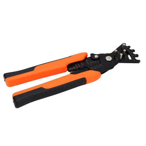 Xixian Heavy Duty Wire Stripper Pliers Multitool Crimper Cutter Stripping Bending For Electricians Chrome Steel with orange grips