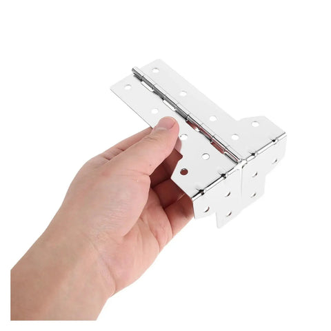 Beefy Heavy Duty Stainless Steel Self Closing Reversible Door Hinge Set 2 Pieces Corner Wrap Connector Hinge Hardware hand-held