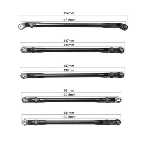 Aluminum Alloy Link Rod 313mm Upgrade Kit For 1 Tenth Scale RC Crawler Axial SCX10 II Wheelbase And Suspension Upgrade Links