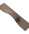 Modern Orb Finish Invisible Cabinet Drawer Pull Handle For Kitchen And Bath, 64mm Center To Center, flat view