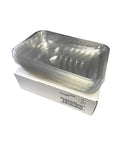 Deep Well Tray Liner 3 Quart Capacity Pack of 24 Fits R405 Tray Crack Resistant Clear PET Recycled Plastic on box